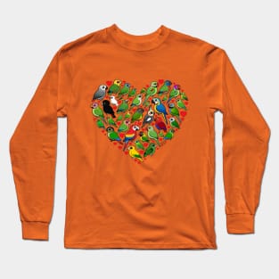 Birdorable Parrot Heart Long Sleeve T-Shirt